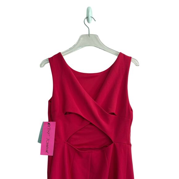 Betsey Johnson V-back with Cut-Out Back Mini Dress in Red Size 8 - Picture 7 of 7